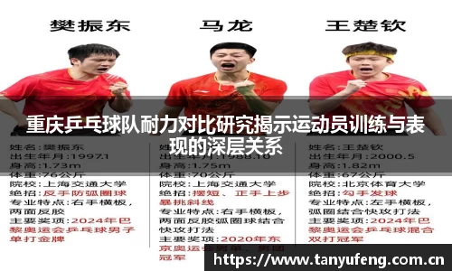 重庆乒乓球队耐力对比研究揭示运动员训练与表现的深层关系
